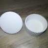 kleine Dose mit Rillen aus Keraflott, weiß, handmade