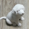 Dekofigur Hund, Keraflott, weiß, handmade