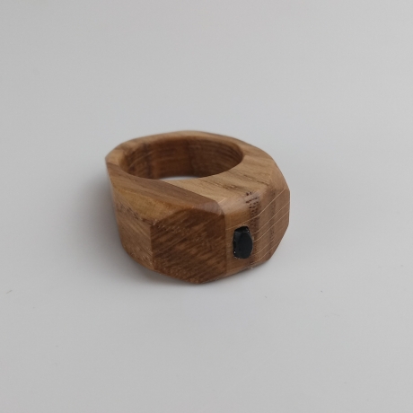 #1 Ring Holz Eiche (Wooden Ring Oak ⌀ 18mm) Schmuck Holzring