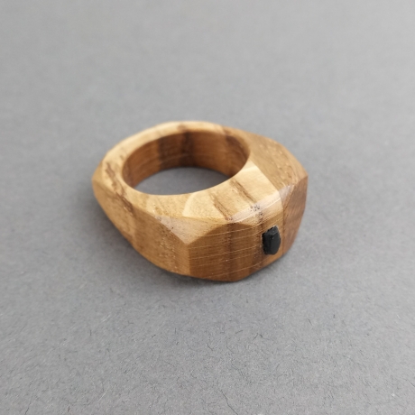 #1 Ring Holz Eiche (Wooden Ring Oak ⌀ 18mm) Schmuck Holzring