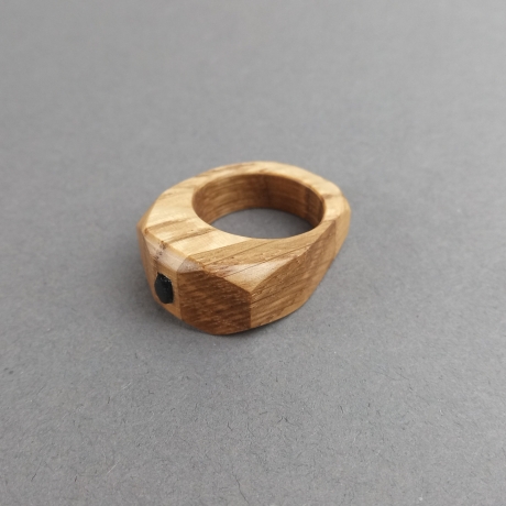 #1 Ring Holz Eiche (Wooden Ring Oak ⌀ 18mm) Schmuck Holzring