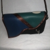 Handtasche blau grün  klein Unikat Schultertasche Handarbeit 