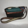 Handtasche blau grün  klein Unikat Schultertasche Handarbeit 