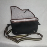 Handtasche blau grün  klein Unikat Schultertasche Handarbeit 