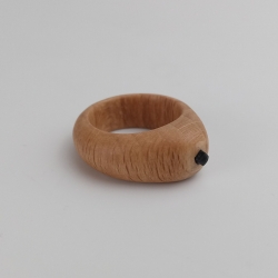 #2 Ring Holz Buche (Wooden Ring Beech ⌀ 18mm) Schmuck Holzring