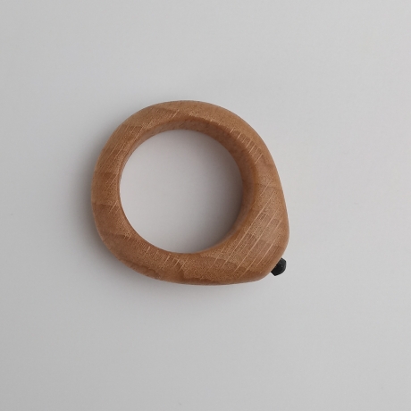 #2 Ring Holz Buche (Wooden Ring Beech ⌀ 18mm) Schmuck Holzring