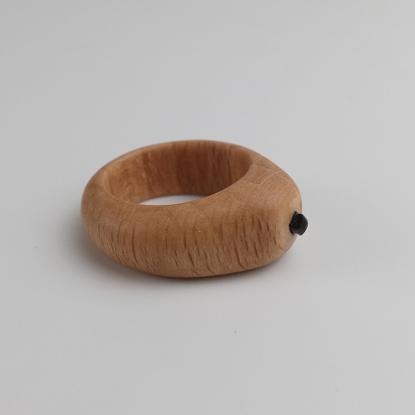 #2 Ring Holz Buche (Wooden Ring Beech ⌀ 18mm) Schmuck Holzring