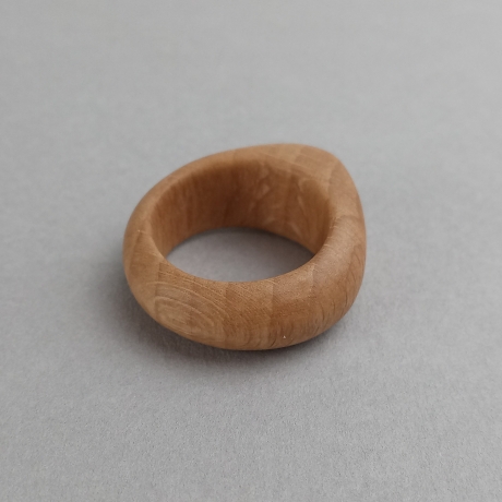 #2 Ring Holz Buche (Wooden Ring Beech ⌀ 18mm) Schmuck Holzring