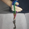 Handarbeit  USB- Schlüsselanhänger Unikat  regenbogen