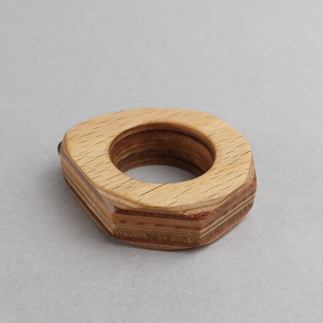 #4 Ring Holz Sperrholz (Wooden Plywood ⌀ 18mm) Schmuck Holzring