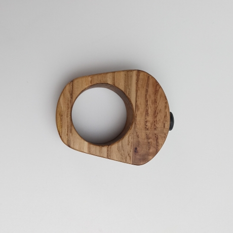 #5 Ring Holz Eiche (Wooden Ring Oak ⌀ 18,5mm) Schmuck Holzring