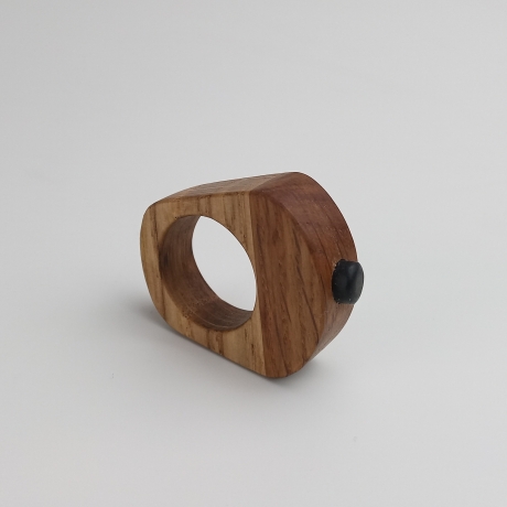 #5 Ring Holz Eiche (Wooden Ring Oak ⌀ 18,5mm) Schmuck Holzring