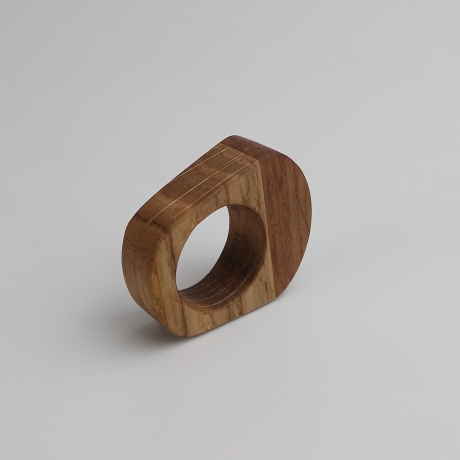 #5 Ring Holz Eiche (Wooden Ring Oak ⌀ 18,5mm) Schmuck Holzring