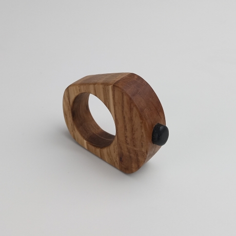 #5 Ring Holz Eiche (Wooden Ring Oak ⌀ 18,5mm) Schmuck Holzring