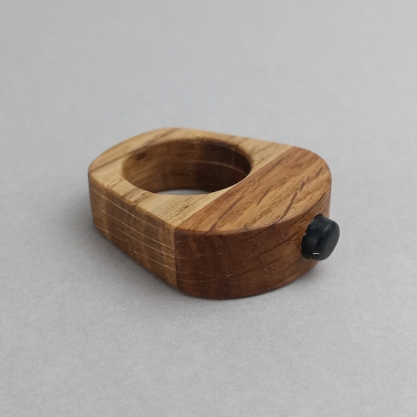 #5 Ring Holz Eiche (Wooden Ring Oak ⌀ 18,5mm) Schmuck Holzring