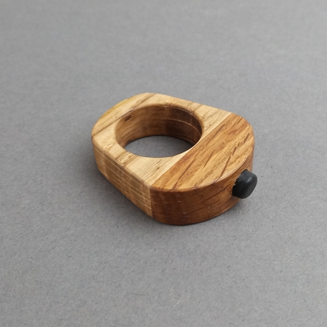 #5 Ring Holz Eiche (Wooden Ring Oak ⌀ 18,5mm) Schmuck Holzring