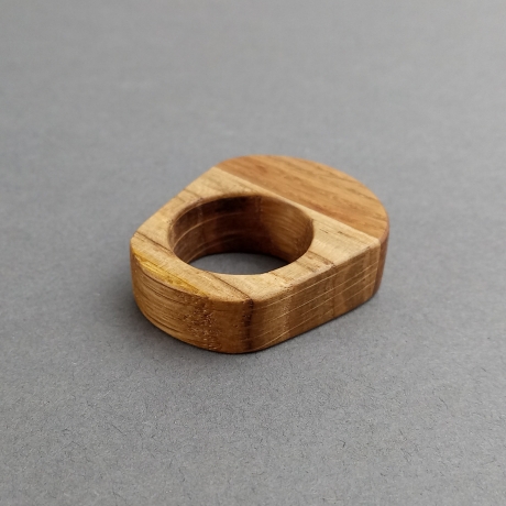 #5 Ring Holz Eiche (Wooden Ring Oak ⌀ 18,5mm) Schmuck Holzring
