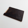 #1 Holzportmonnaie Sperrholz Leder braun (Wallet Plywood Leather)