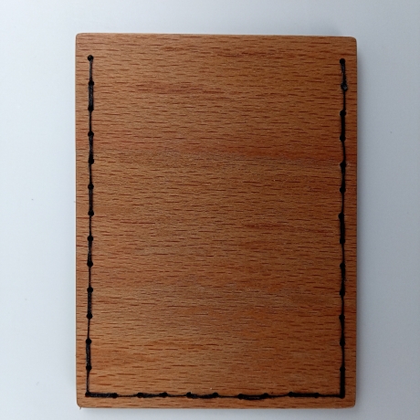 #1 Holzportmonnaie Sperrholz Leder braun (Wallet Plywood Leather)