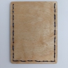 #2 Holzportmonnaie Sperrholz Leder blau (Wallet Plywood Leather)