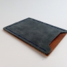 #2 Holzportmonnaie Sperrholz Leder blau (Wallet Plywood Leather)