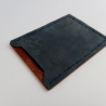 #2 Holzportmonnaie Sperrholz Leder blau (Wallet Plywood Leather)