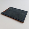 #2 Holzportmonnaie Sperrholz Leder blau (Wallet Plywood Leather)