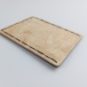 #2 Holzportmonnaie Sperrholz Leder blau (Wallet Plywood Leather)