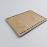 #2 Holzportmonnaie Sperrholz Leder blau (Wallet Plywood Leather)