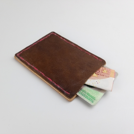 #3 Holzportmonnaie Sperrholz Leder Braun (Wallet Plywood Leather)