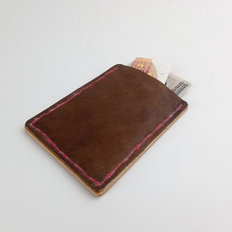 #3 Holzportmonnaie Sperrholz Leder Braun (Wallet Plywood Leather)