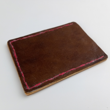 #3 Holzportmonnaie Sperrholz Leder Braun (Wallet Plywood Leather)
