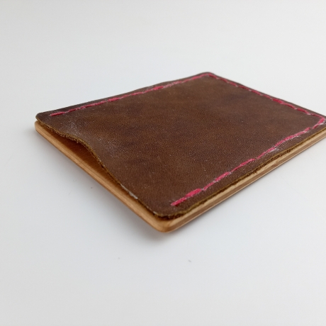 #3 Holzportmonnaie Sperrholz Leder Braun (Wallet Plywood Leather)