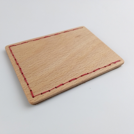 #3 Holzportmonnaie Sperrholz Leder Braun (Wallet Plywood Leather)