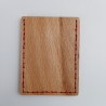 #4 Holzportmonnaie Sperrholz Leder Braun (Wallet Plywood Leather)