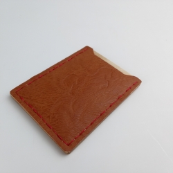 #4 Holzportmonnaie Sperrholz Leder Braun (Wallet Plywood Leather)