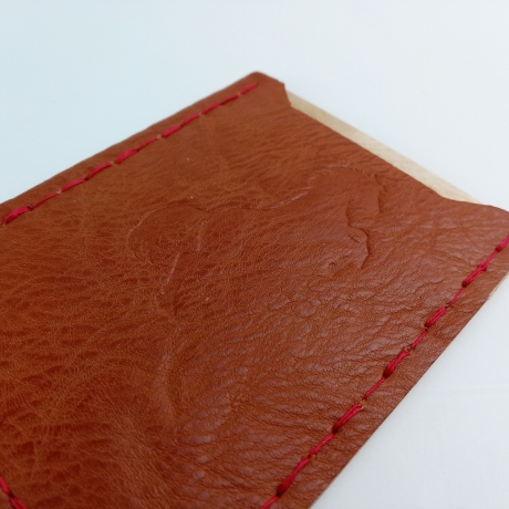 #4 Holzportmonnaie Sperrholz Leder Braun (Wallet Plywood Leather)