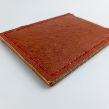 #4 Holzportmonnaie Sperrholz Leder Braun (Wallet Plywood Leather)