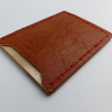 #4 Holzportmonnaie Sperrholz Leder Braun (Wallet Plywood Leather)
