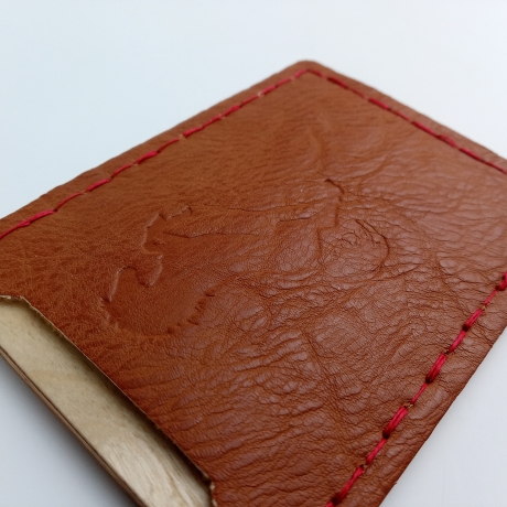 #4 Holzportmonnaie Sperrholz Leder Braun (Wallet Plywood Leather)