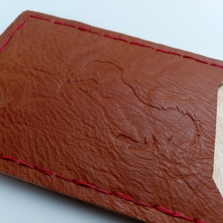 #4 Holzportmonnaie Sperrholz Leder Braun (Wallet Plywood Leather)