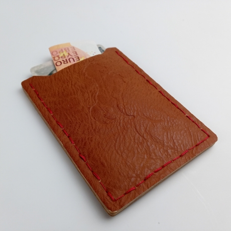 #4 Holzportmonnaie Sperrholz Leder Braun (Wallet Plywood Leather)