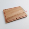#4 Holzportmonnaie Sperrholz Leder Braun (Wallet Plywood Leather)