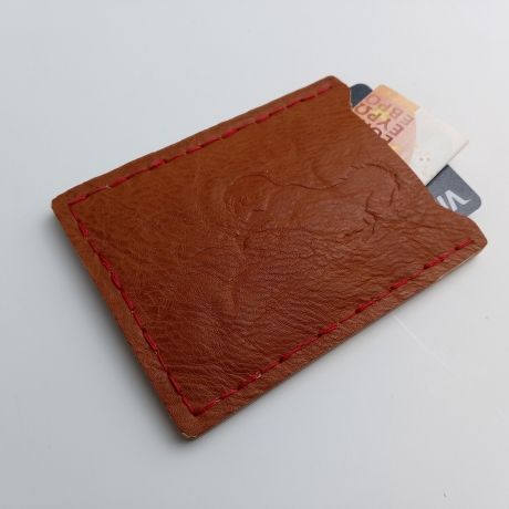 #4 Holzportmonnaie Sperrholz Leder Braun (Wallet Plywood Leather)