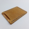#5 Holzportmonnaie Sperrholz Leder Gelb Wallet Leather Upcycling