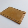 #5 Holzportmonnaie Sperrholz Leder Gelb Wallet Leather Upcycling