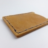 #5 Holzportmonnaie Sperrholz Leder Gelb Wallet Leather Upcycling