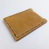 #5 Holzportmonnaie Sperrholz Leder Gelb Wallet Leather Upcycling