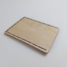#5 Holzportmonnaie Sperrholz Leder Gelb Wallet Leather Upcycling