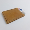 #5 Holzportmonnaie Sperrholz Leder Gelb Wallet Leather Upcycling